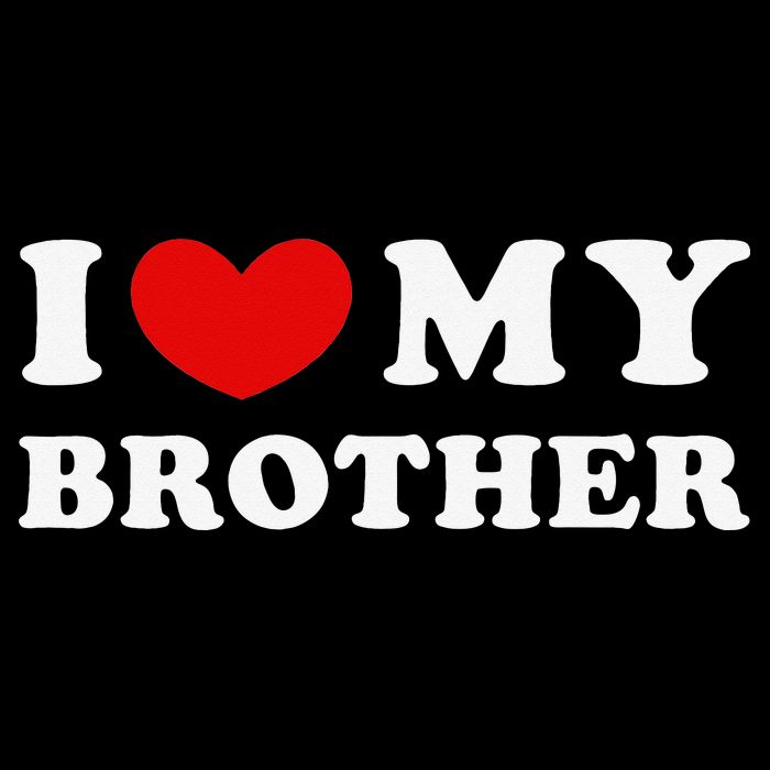 I Love My Brother I Heart My Brother Women's Crop Top Tee