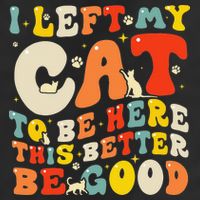 I Left My Cat To Be Here This Better Be Good Women 7 Panel Mesh Trucker Snapback Hat