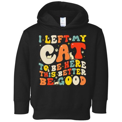 I Left My Cat To Be Here This Better Be Good Women Toddler Hoodie