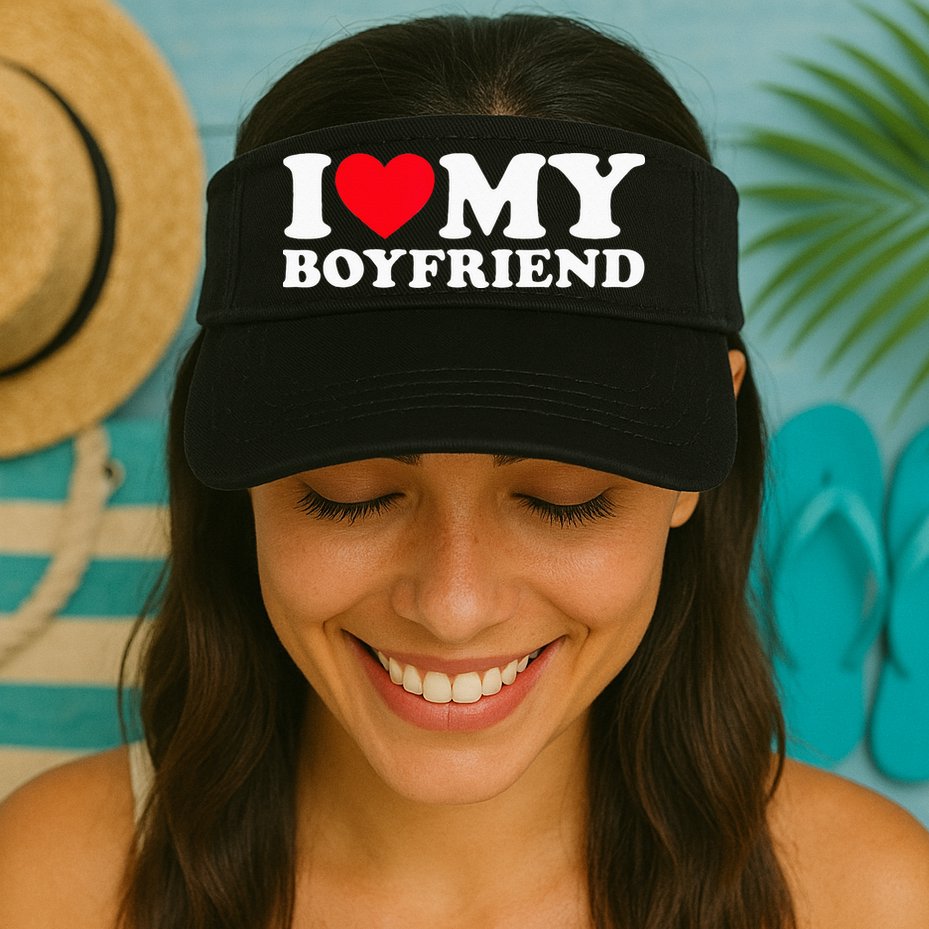 I Love My Boyfriend I Heart My Boyfriend BF Visor