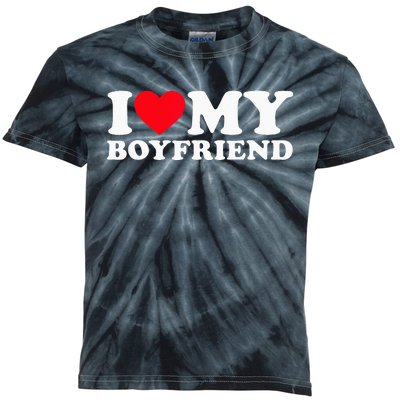 I Love My Boyfriend I Heart My Boyfriend BF Kids Tie-Dye T-Shirt