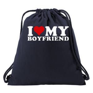 I Love My Boyfriend Bf I Heart My Boyfriend BF Drawstring Bag