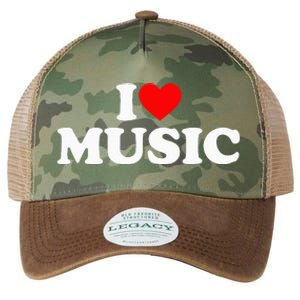 I Love Music Music Lover I Heart Music Legacy Tie Dye Trucker Hat