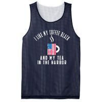 I Like My Coffee Black And My Tea In The Harbor US Flag Cup Mesh Reversible Basketball Jersey Tank