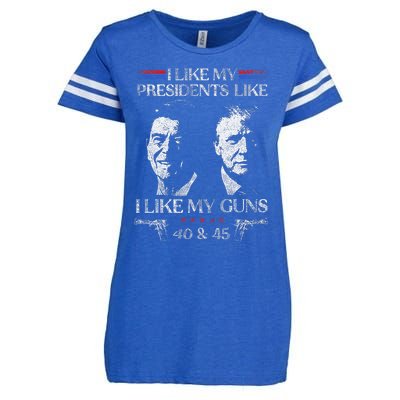 I Like My Presidents Like I Like My Guns 40 45 Enza Ladies Jersey Football T-Shirt