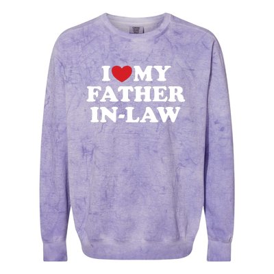 I Love My Father In Law Colorblast Crewneck Sweatshirt