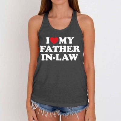 I Love My Father In Law Women's Knotted Racerback Tank