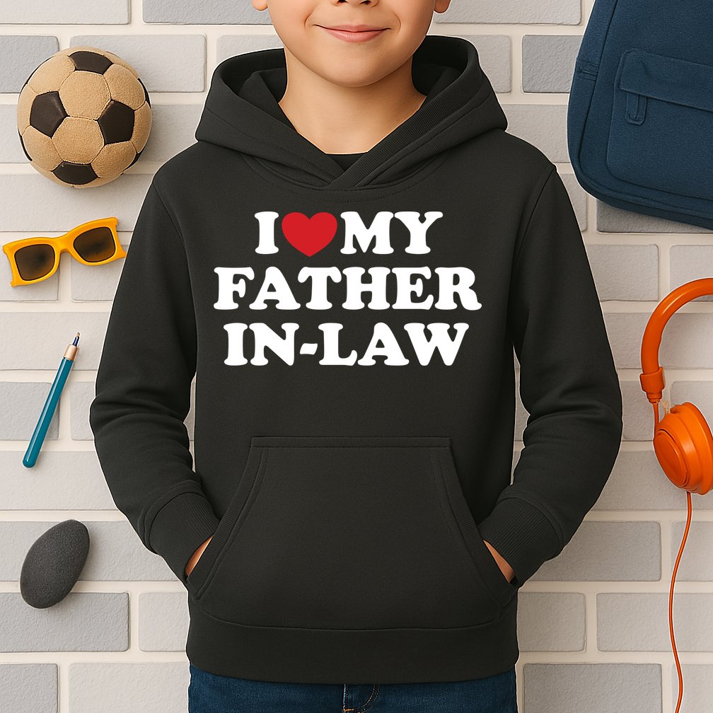 I Love My Father In Law Kids Hoodie