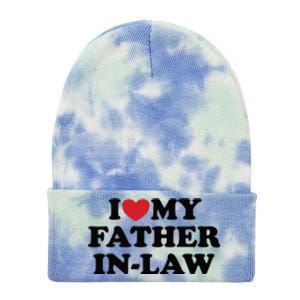 I Love My Father In Law Tie Dye 12in Knit Beanie