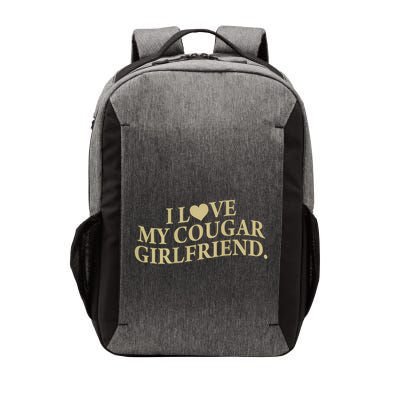 I Love My Cougar Gf Back Print I Heart My Cougar Gf Saying Vector Backpack