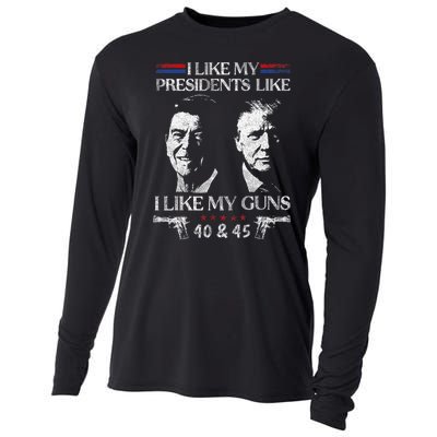 I Like My Presidents Like I Like My Guns 40 45 Cooling Performance Long Sleeve Crew