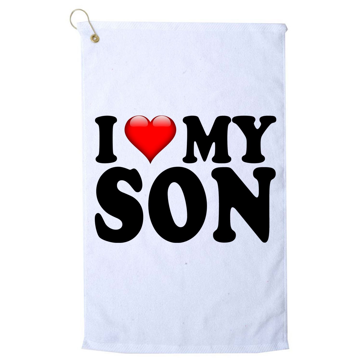 I Love My Son Golf Towel