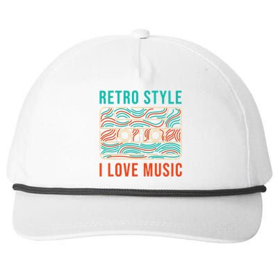 I Love Music Snapback Five-Panel Rope Hat