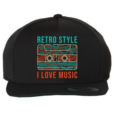 I Love Music Wool Snapback Cap