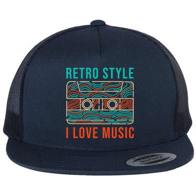 I Love Music Flat Bill Trucker Hat