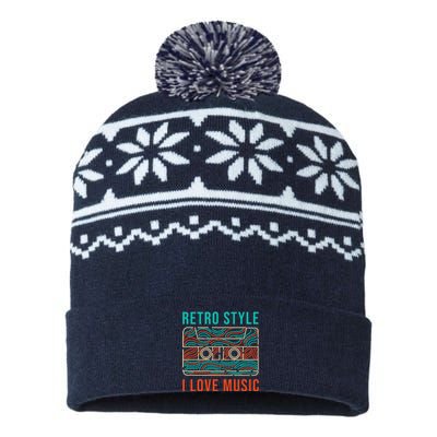 I Love Music USA-Made Snowflake Beanie