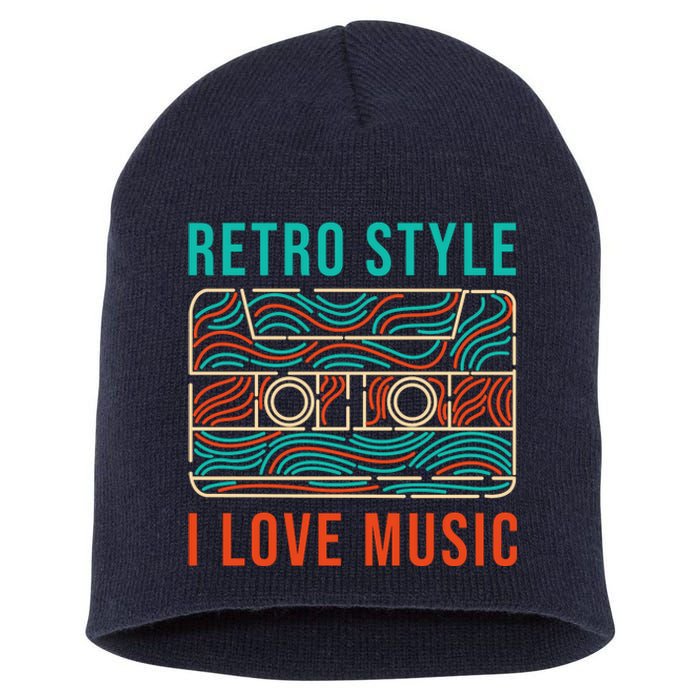 I Love Music Short Acrylic Beanie