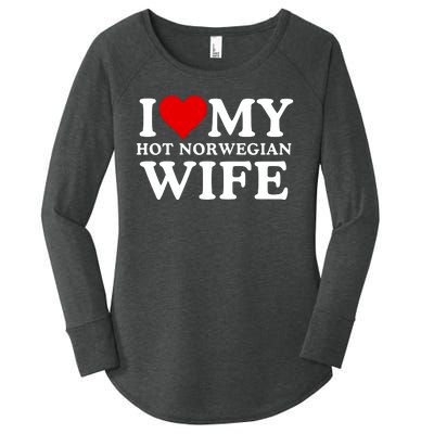 I Love My Hot Norwegian Wife I Love My Hot Wife I Heart My Hot Norwegian Wife Women's Perfect Tri Tunic Long Sleeve Shirt