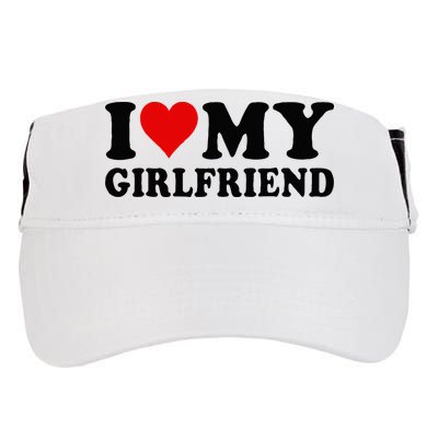 I Love My Girlfriend I Heart My Girlfriend I Love My GF Adult Drive Performance Visor