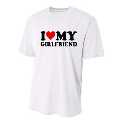 I Love My Girlfriend I Heart My Girlfriend I Love My GF Youth Performance Sprint T-Shirt