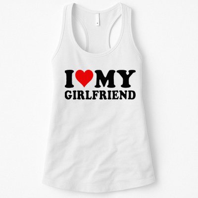 I Love My Girlfriend I Heart My Girlfriend I Love My GF Womens Tank Top