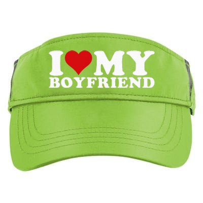 I Love My Boyfriend Bf I Heart My Boyfriend BF Adult Drive Performance Visor