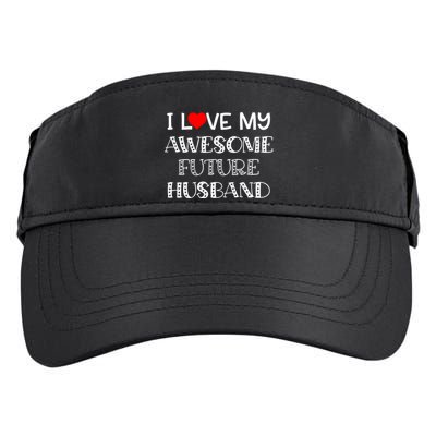I Love My Awesome Future Husband Gift Bride Heart Fiance Adult Drive Performance Visor