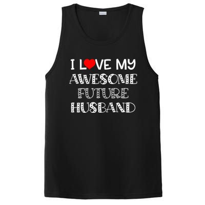 I Love My Awesome Future Husband Gift Bride Heart Fiance PosiCharge Competitor Tank