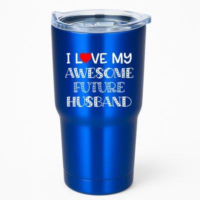 I Love My Awesome Future Husband Gift Bride Heart Fiance Tumbler