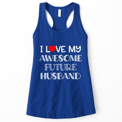 I Love My Awesome Future Husband Gift Bride Heart Fiance Womens Tank Top