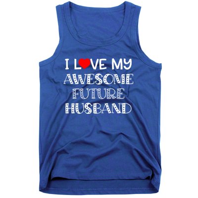 I Love My Awesome Future Husband Gift Bride Heart Fiance Tank Top