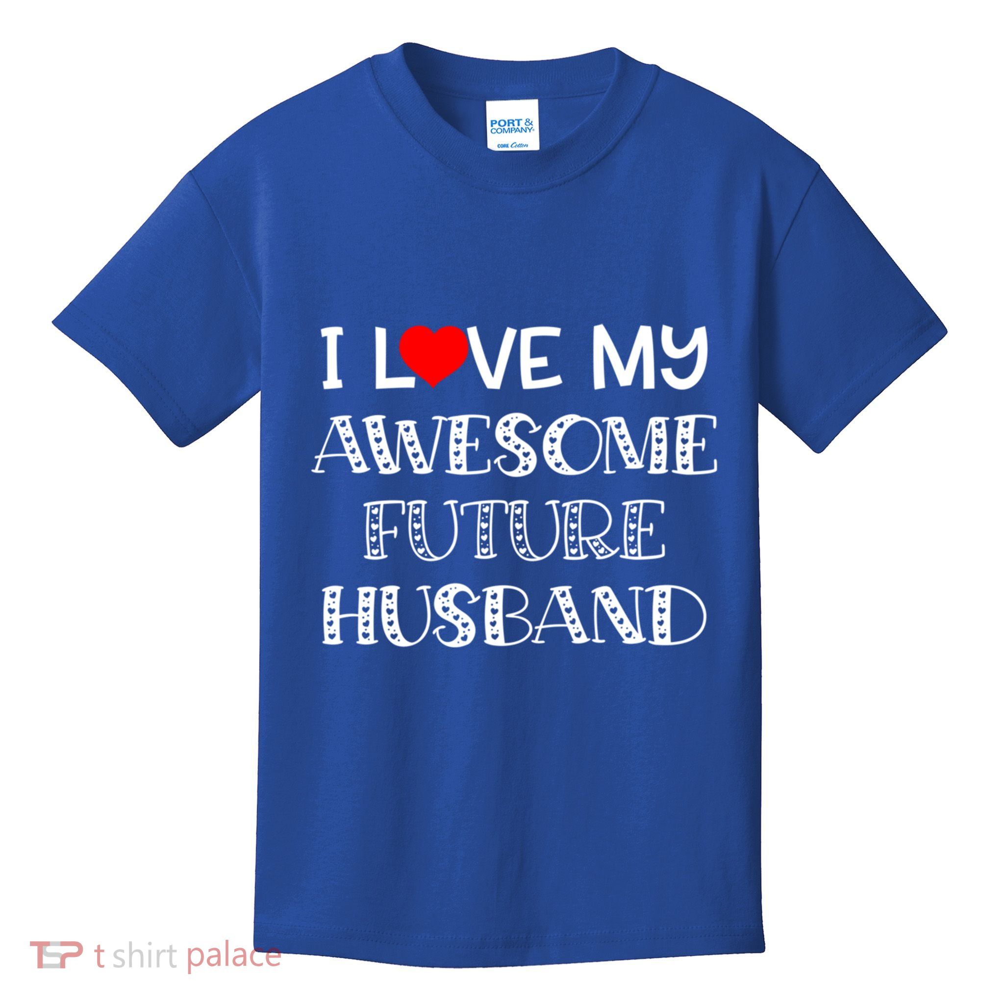 I Love My Awesome Future Husband Gift Bride Heart Fiance Kids T-Shirt