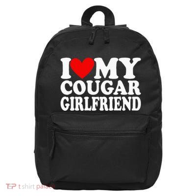 I Love My Cougar Girlfriend 16 in Basic Backpack