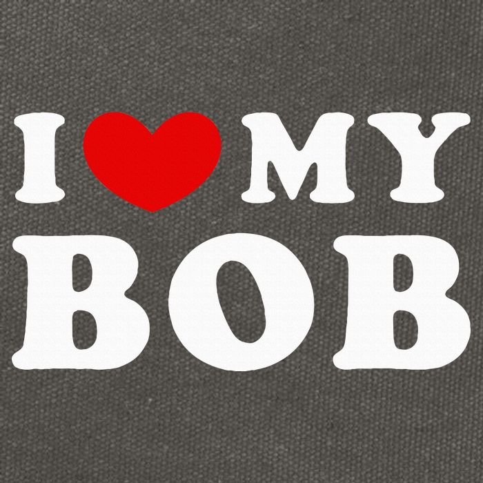 I Love My Bob I Heart My Bob Cotton Canvas Backpack