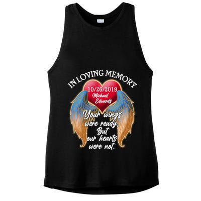 In Loving Memory Personalized Rip Customized Family Custom Ladies PosiCharge Tri-Blend Wicking Tank