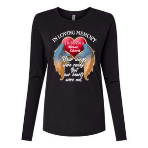 In Loving Memory Personalized Rip Customized Family Custom Womens Cotton Relaxed Long Sleeve T-Shirt