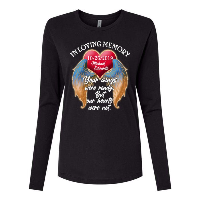 In Loving Memory Personalized Rip Customized Family Custom Womens Cotton Relaxed Long Sleeve T-Shirt