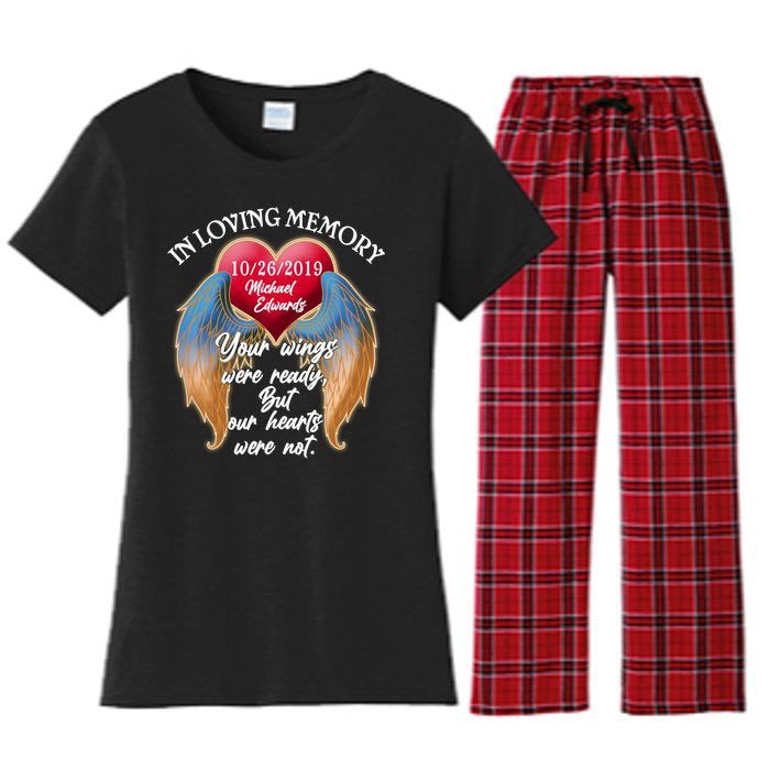 In Loving Memory Personalized Rip Customized Family Custom Women's Flannel Pajama Set