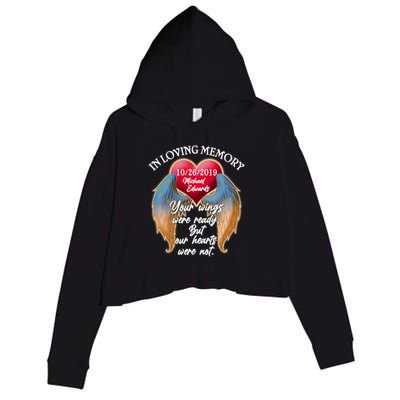In Loving Memory Personalized Rip Customized Family Custom Crop Fleece Hoodie