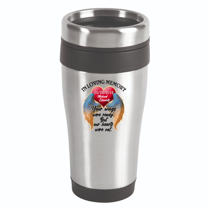 In Loving Memory Personalized Rip Customized Family Custom 16oz Travel Tumbler
