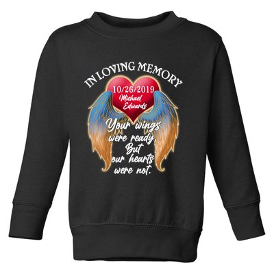 In Loving Memory Personalized Rip Customized Family Custom Toddler Sweatshirt