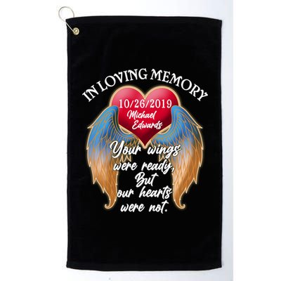 In Loving Memory Personalized Rip Customized Family Custom Platinum Collection Golf Towel