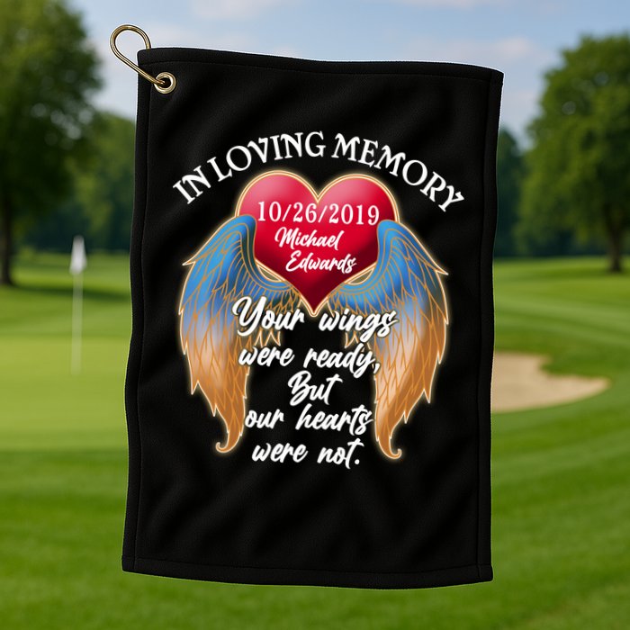 In Loving Memory Personalized Rip Customized Family Custom Golf Towel