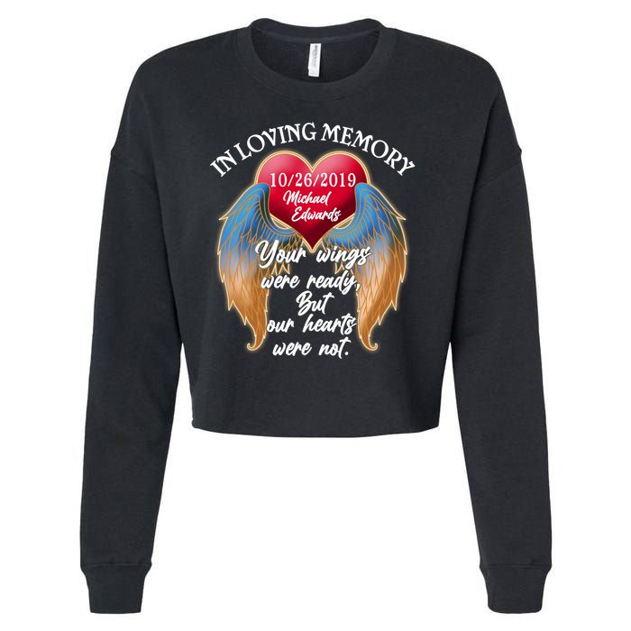 In Loving Memory Personalized Rip Customized Family Custom Cropped Pullover Crew