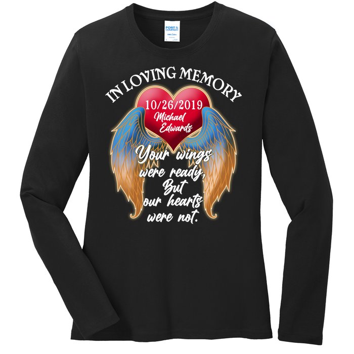 In Loving Memory Personalized Rip Customized Family Custom Ladies Long Sleeve Shirt