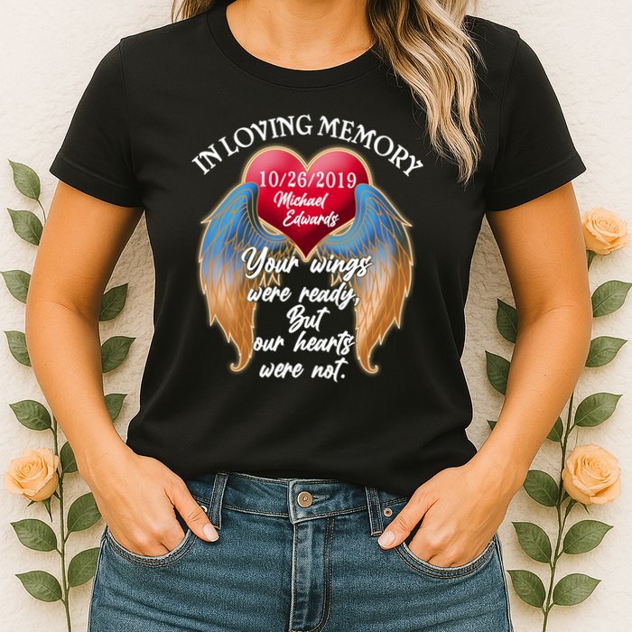 In Loving Memory Personalized Rip Customized Family Custom Womens T-Shirt
