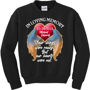 In Loving Memory Personalized Rip Customized Family Custom Kids Sweatshirt