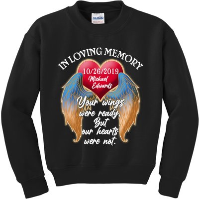 In Loving Memory Personalized Rip Customized Family Custom Kids Sweatshirt