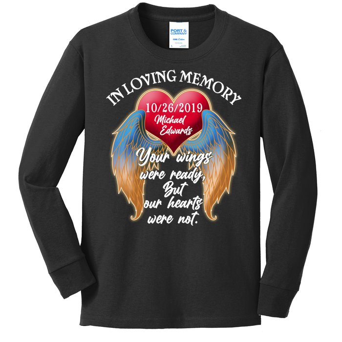 In Loving Memory Personalized Rip Customized Family Custom Kids Long Sleeve Shirt