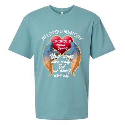 In Loving Memory Personalized Rip Customized Family Custom Sueded Cloud Jersey T-Shirt
